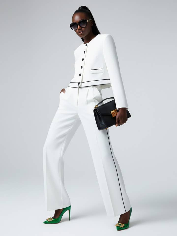 White MADISON Suit Jacket & Pants Prêt-à-Porter BYMANYC ® New York for wholesale by BYMANYC ® NEW YORK