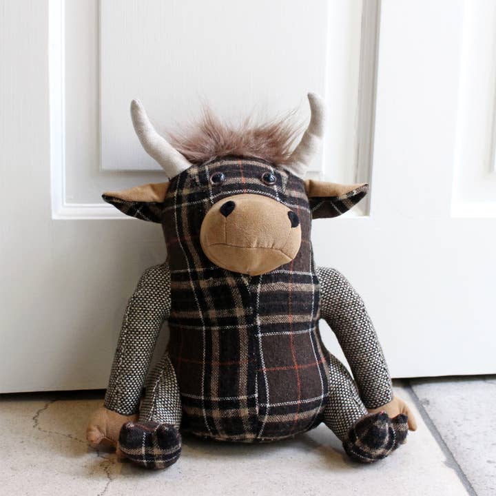 Highland Cow Novelty Door Stop Brown for wholesale on Faire3