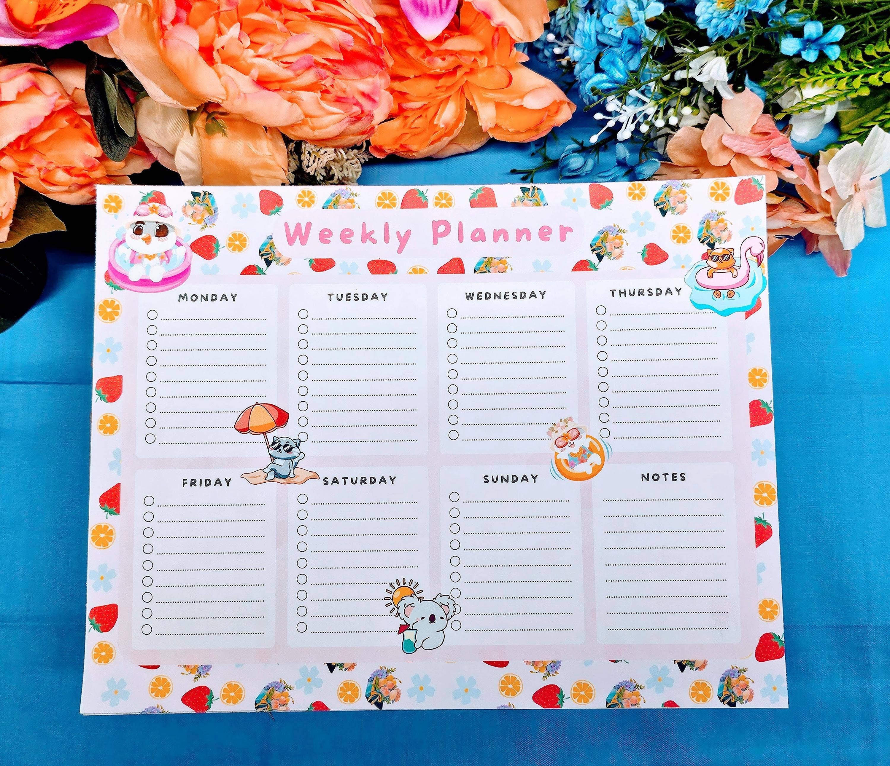 Autumnmist Boutique - Wholesale Notepad - Sunny Paws Weekly Planner Notepad 8.5" x 11"1