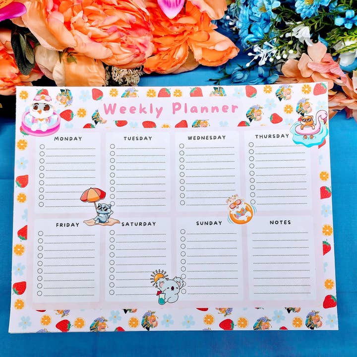Autumnmist Boutique - Wholesale Notepad - Sunny Paws Weekly Planner Notepad 8.5" x 11"1