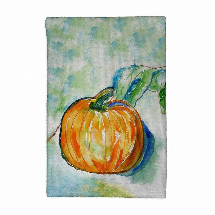 Pumpkin Kitchen Towel for wholesale by Betsy Drake Interiors