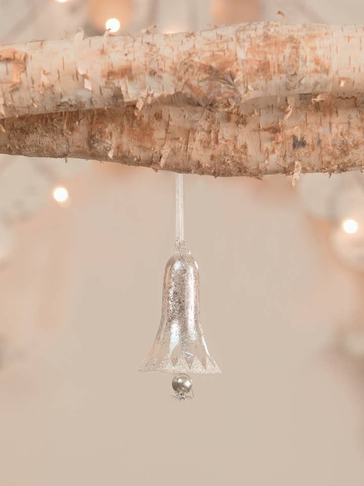 Metallic Silver Bell Ornament for wholesale by Bethany Lowe Designs