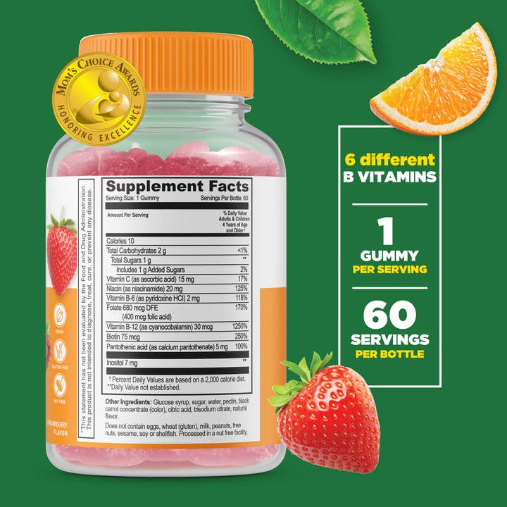 Lifeable - Wholesale Oral Supplement/Vitamin - Lifeable Vitamin B Complex 5000 mcg + Vit C for Kids Gummies1