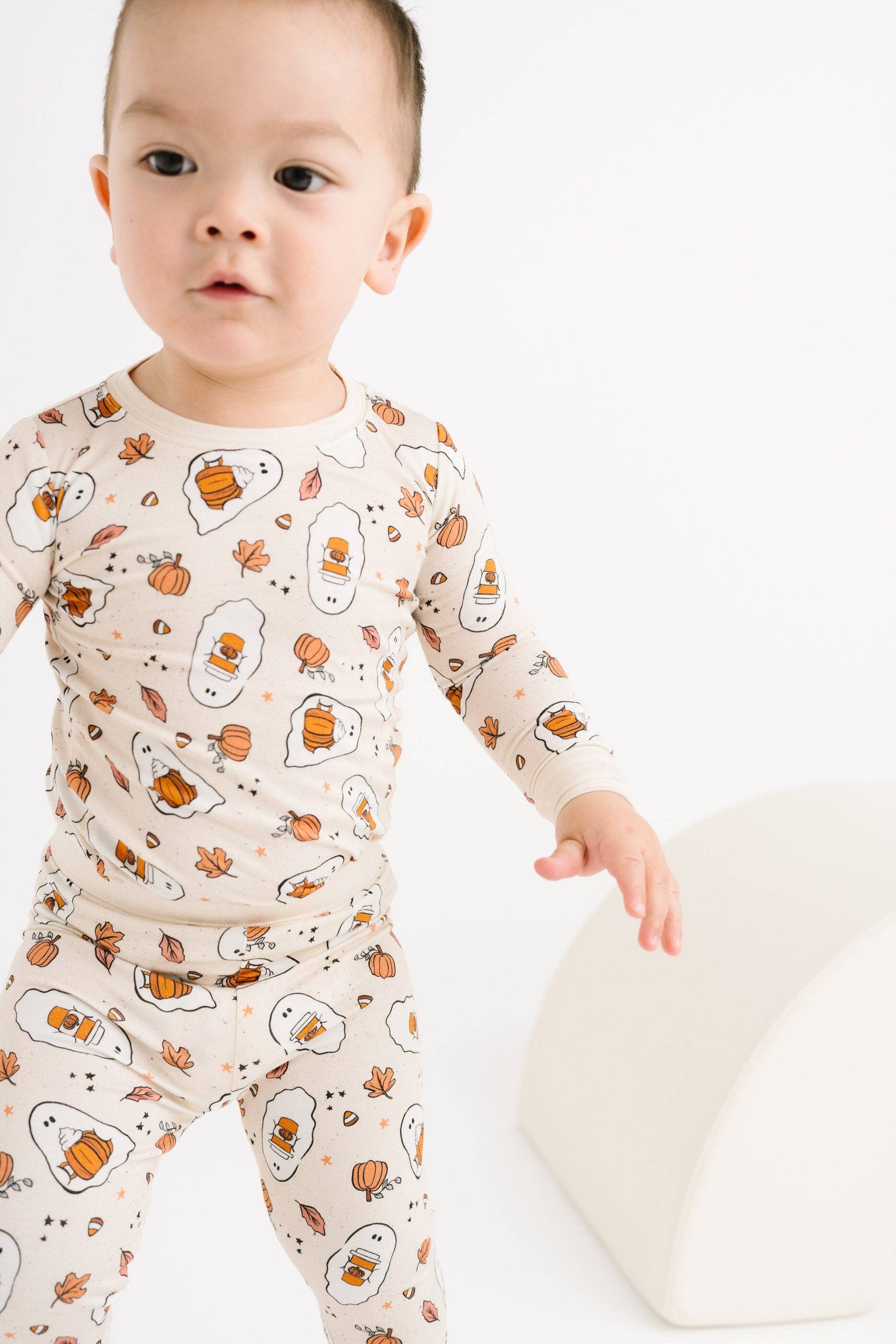 Little One Shop - Wholesale Top & Pant Set - Kids - Pumpkin Spice Bamboo Set1
