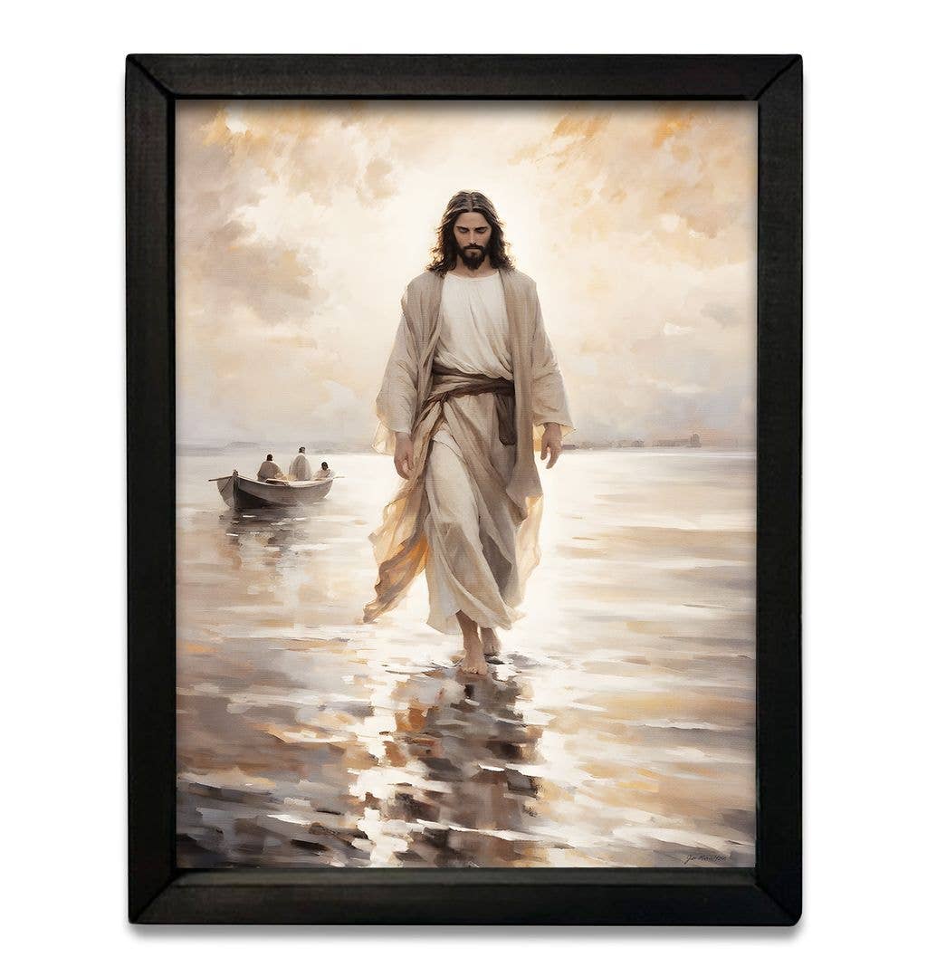 JanMichaels Art & Home - Wholesale Wall Sign - JO326 He Walked on Water Box Frame0