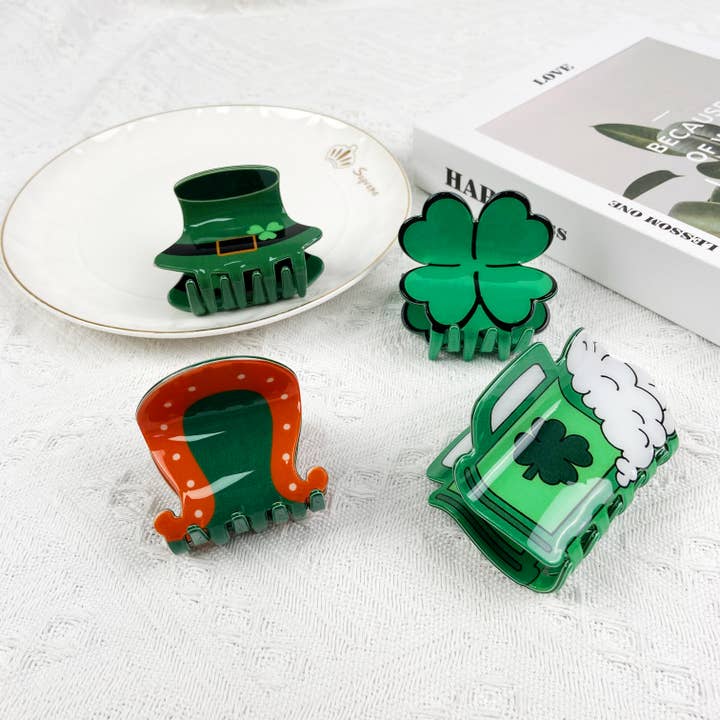 St. Patrick's Day Shamrock Hat Hair Clip for wholesale by mildstyles