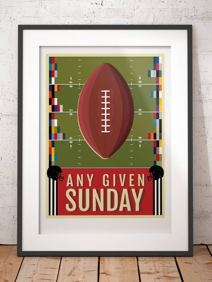Any Given Sunday konsttryck (OFRAMAD) för wholesale av Georgina Westley Art & Design