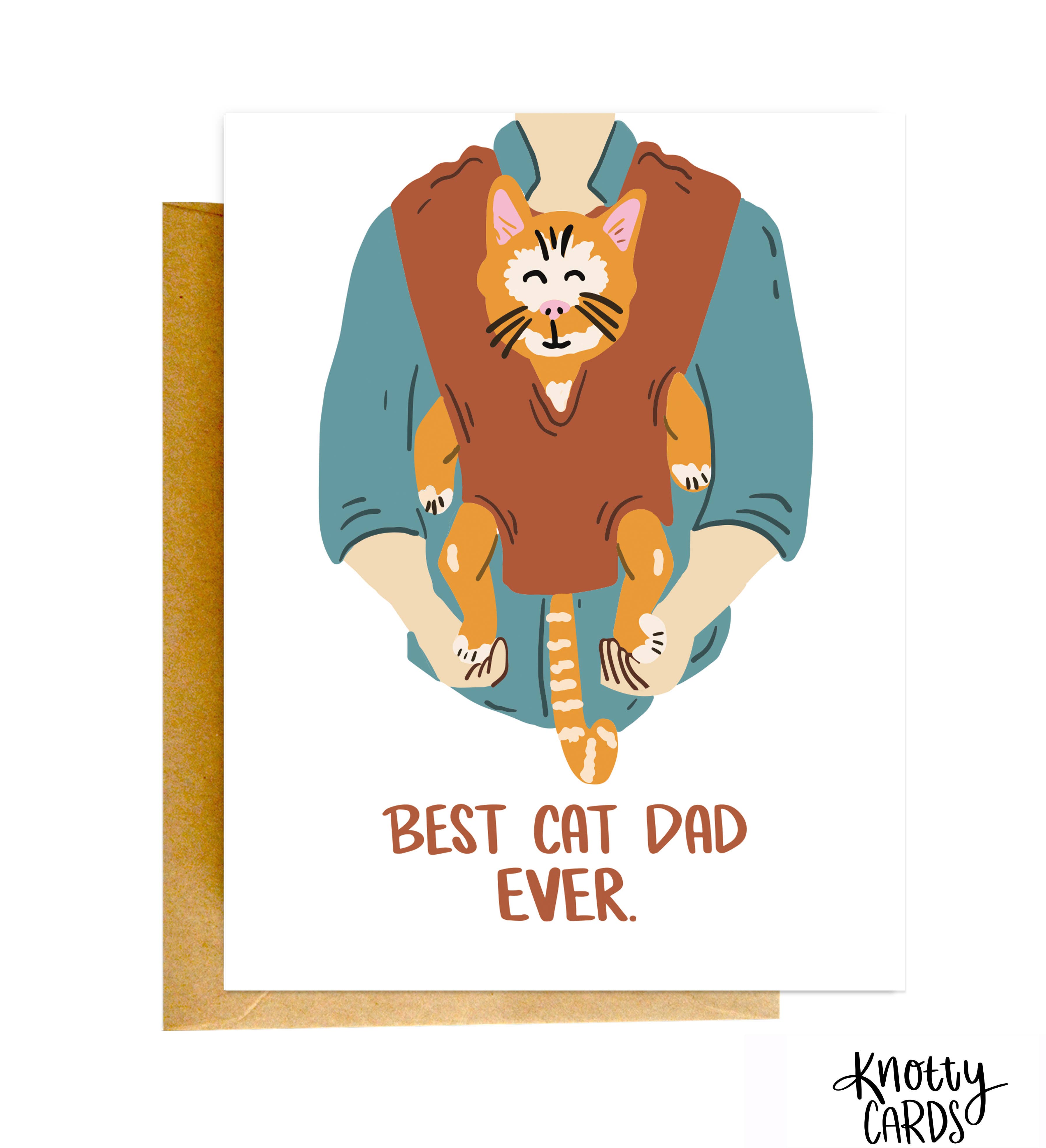 Knotty Cards - Wholesale Father's Day Card - Cat Dad0