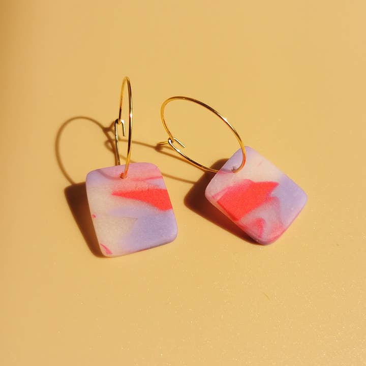 Santøclay Handmade - Wholesale Hoop Earrings - Bunte Creolen – Handgefertigt & 18K vergoldet2