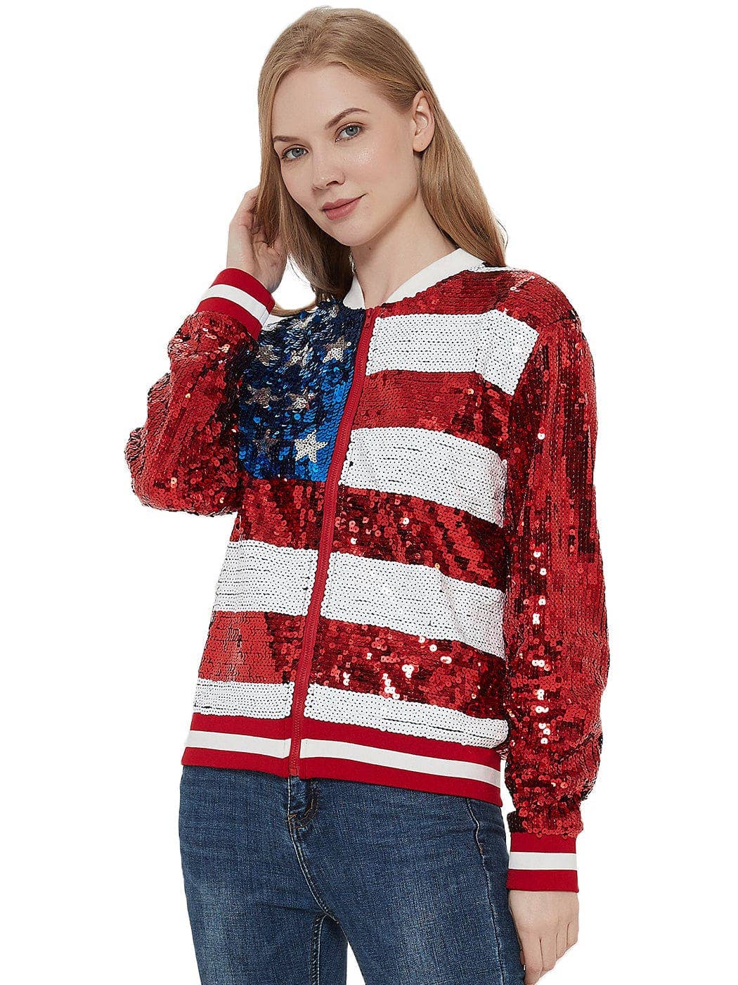 Anna Kaci Wholesale - Vente Bombers – femme - Blouson aviateur zippé à sequins9