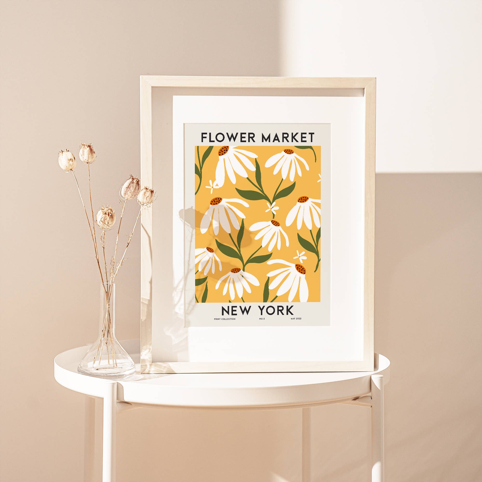 Sugar & Canvas – wholesale Art print – Flower Market New York Colorful Botanical Art Print FM787
