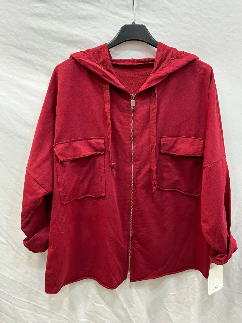 Mimi & Gogo - Wholesale Hoodie - Women's - Hooded jacket with zip and pockets @8633_GZipPoches10