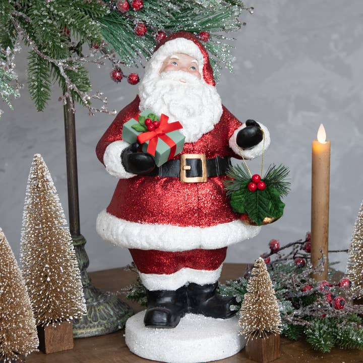 Ragon House - Wholesale Christmas Decoration - 14" SANTA W/ HANGING BELL0