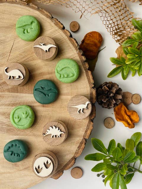 Jurassic Dino Oak Stamps for wholesale by Curiosity Corner