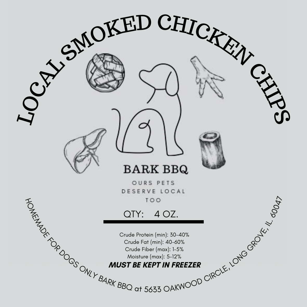 Bark BBQ - Wholesale Pet Treats - Dog - Smoked Chicken Skin Chips1