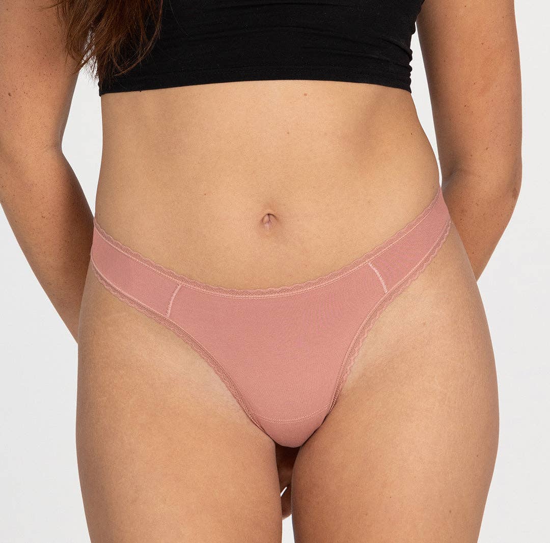 La Coochie – wholesale Underwear – Women's – Organic Cotton Mid Rise Thong2
