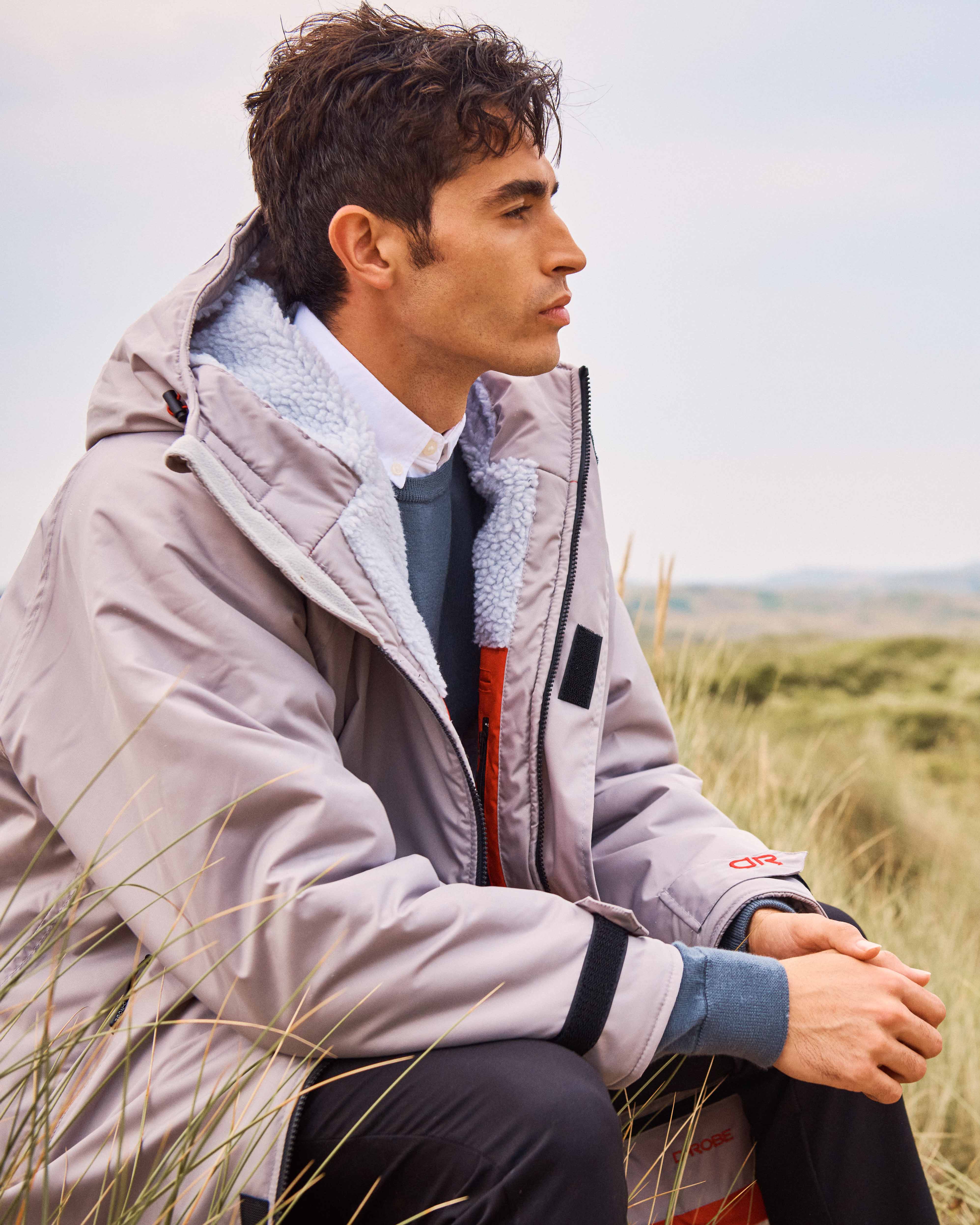 D-ROBE – Engroshandel Morgenkåbe - Dame – Beaufort jakke - opalgrå3