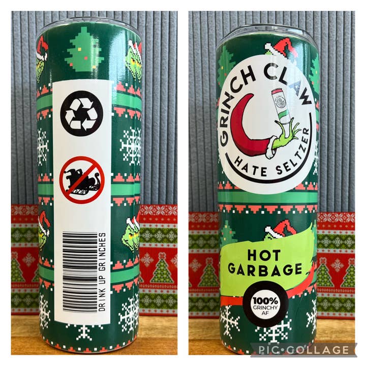 Grinch Seltzer- 20oz tumbler for wholesale by Creations by Trudy