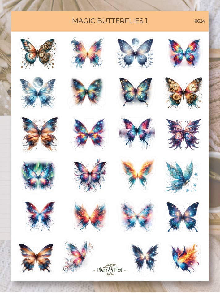 Magic butterflies | Stickers for wholesale by Plan & Plot Studio