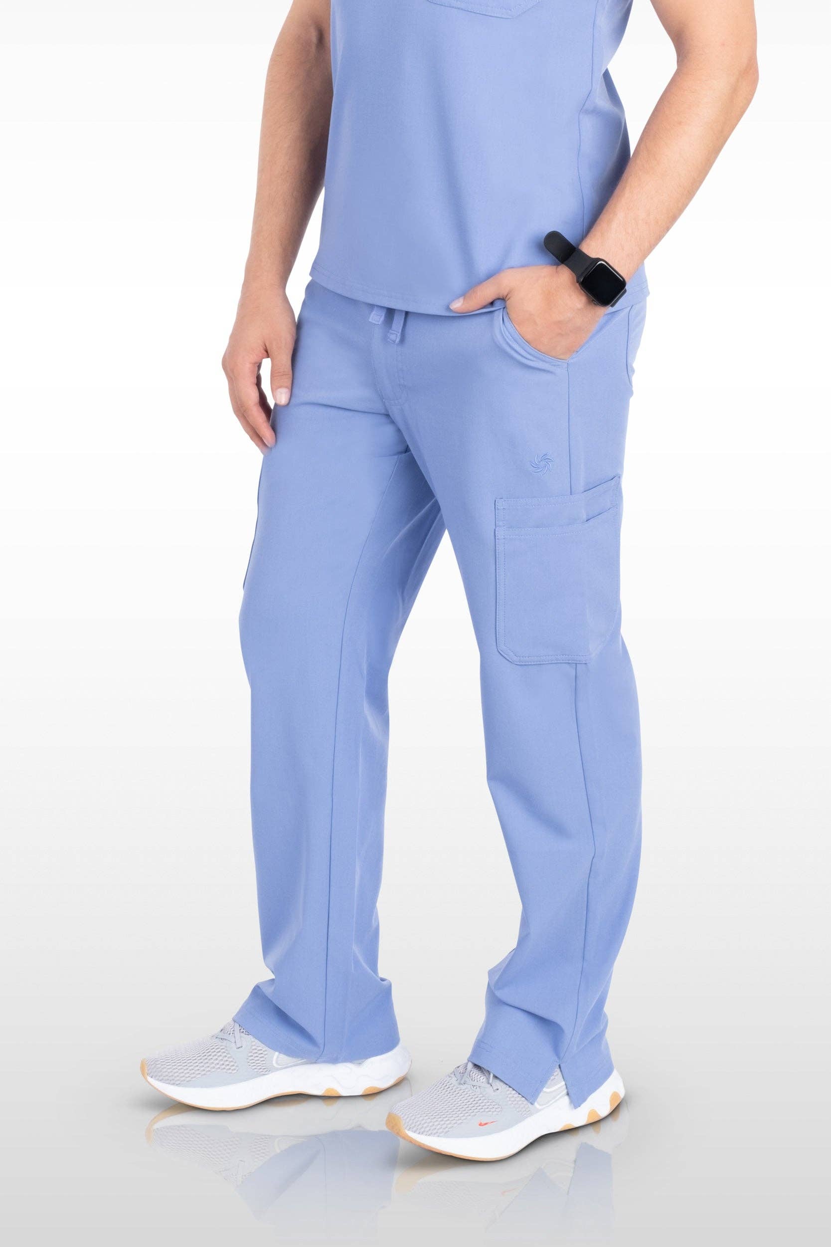 Aura Naturale – Engroshandel Sygeplejeruniform – til mænd – Java Herre French-Fly Scrubs Bukser med 9 lommer (96001)36