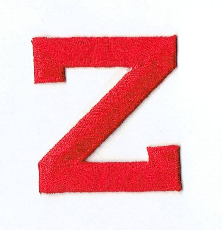 Wholesale Applique - Wholesale Patch - 2” Alphabet Red Letters - Block Style25