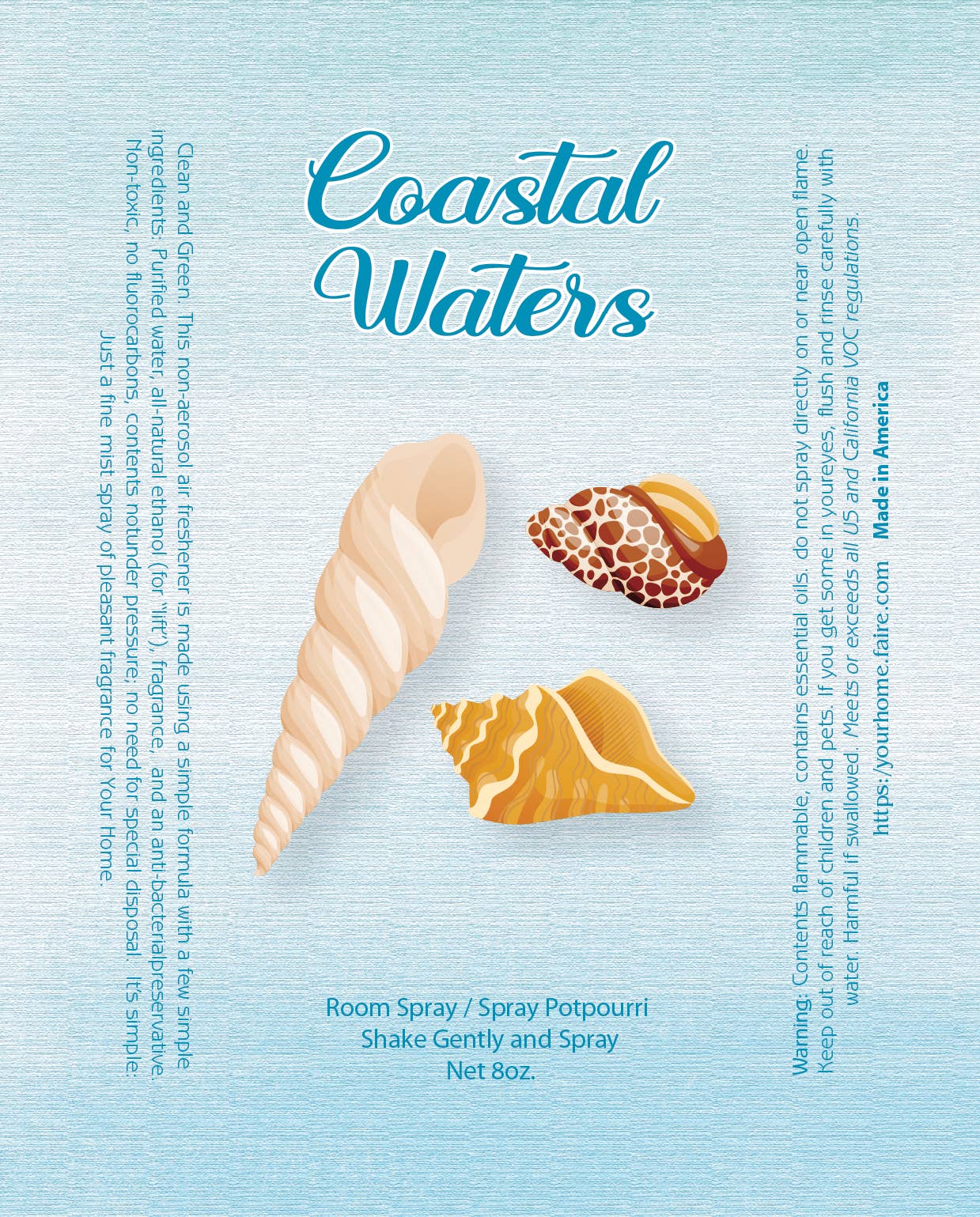 Your Home - Wholesale Room & Linen Spray - Room Spray White Can 8oz Mix 6pk (Linen, Cherry, Coastal)6