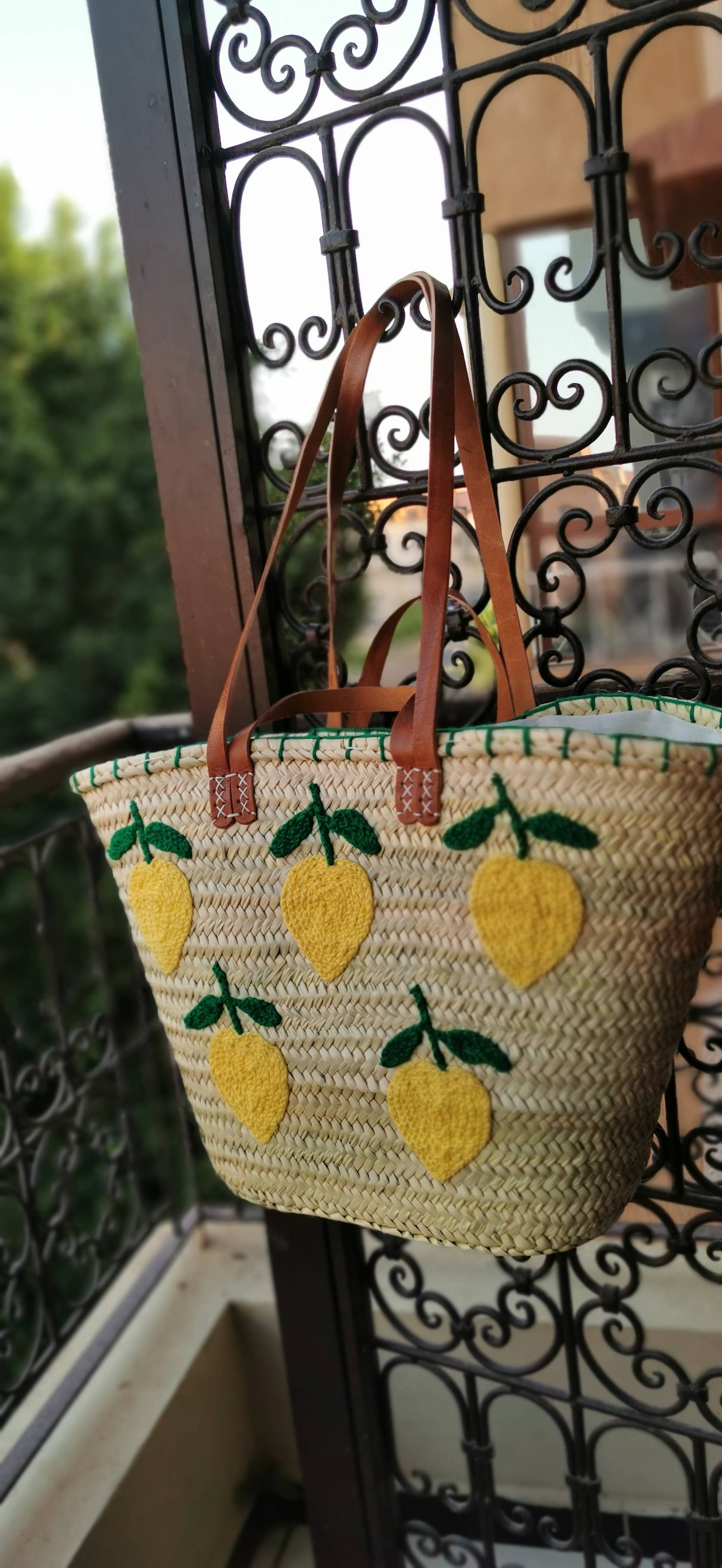craftberber - Wholesale Beach Bag - French market bag, Straw bag with leather handle, Beach bag2