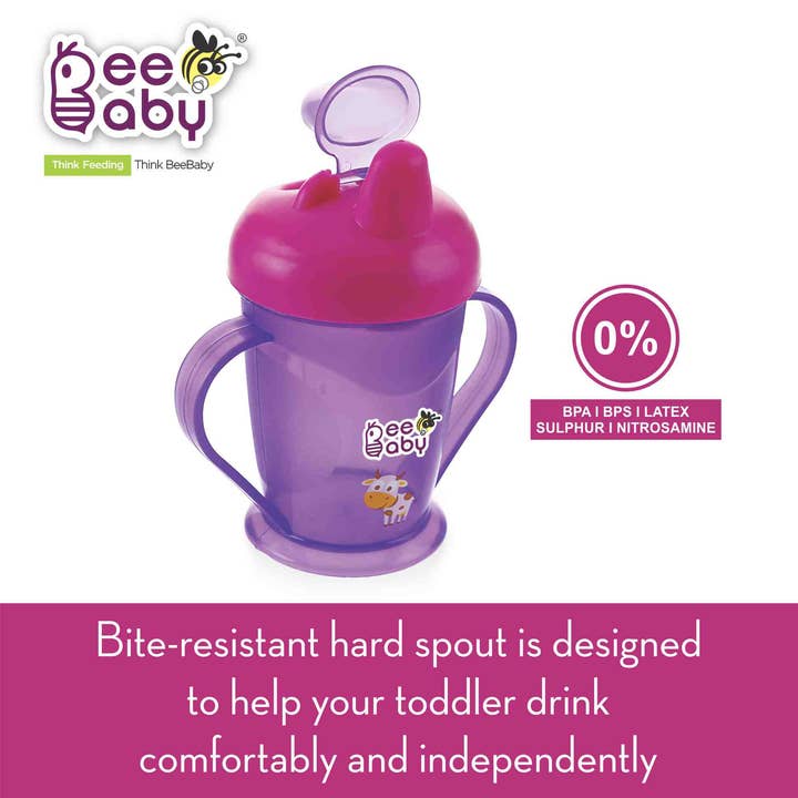 Beebaby - Wholesale Drinking Glass/Cup - Kids & Baby - Beebaby Twin Handle Sipper Double Colour 180ml / 6oz.18