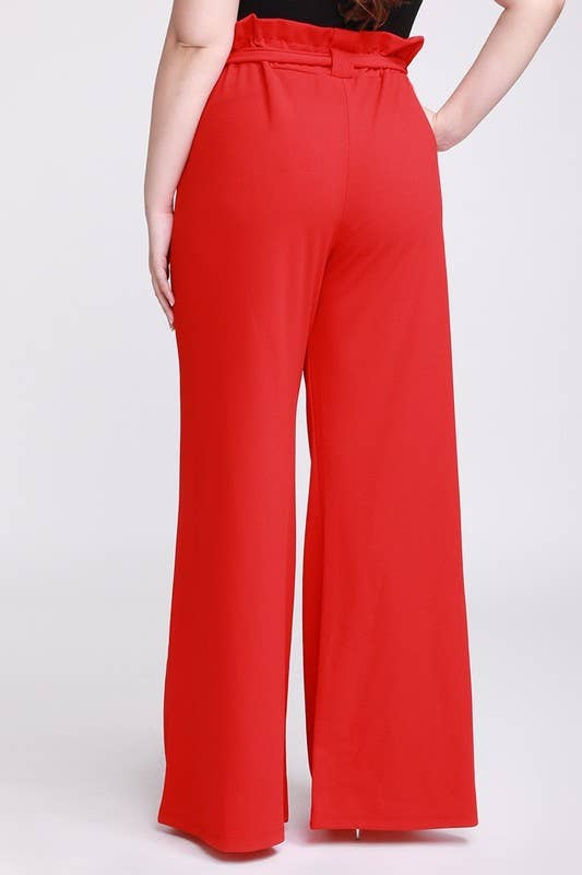 Black Pearl Clothing – wholesale Byxor - Dam – Bred ben elastiskt band med slips midja scuba crepe tyg5