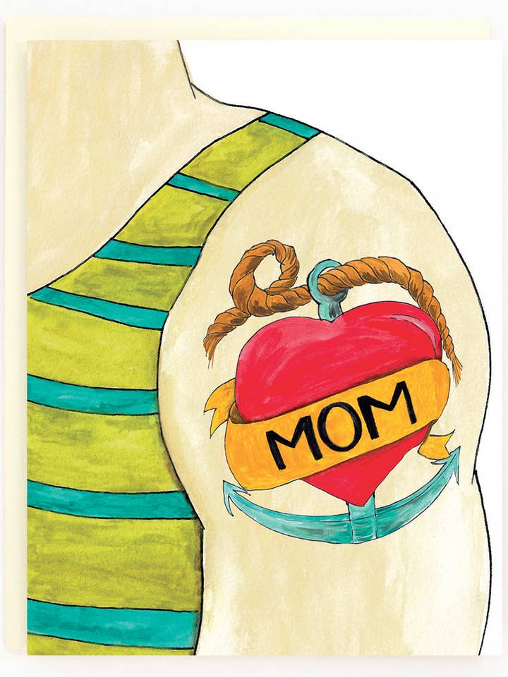 Mom Tattoo Card for wholesale by The Paperhood