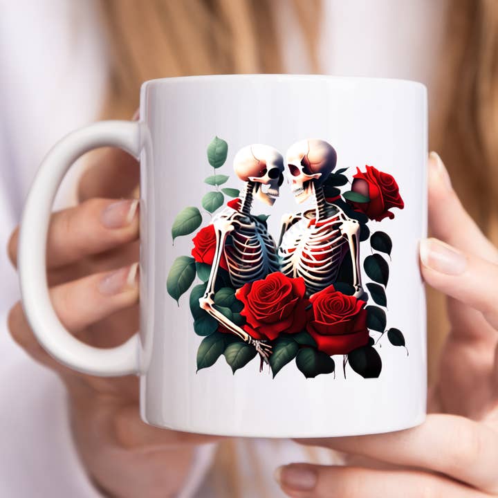Skeleton Alla hjärtans dag mugg för wholesale av Mug Boss Inc.