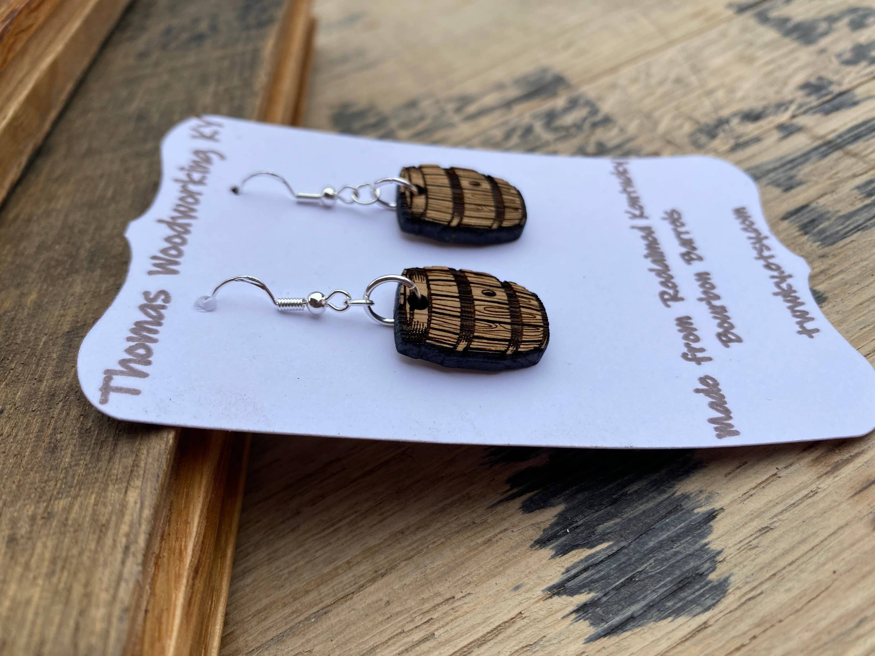 TWWKY - Wholesale Dangle Earrings - Oak Barrel Dangle Earrings from Reclaimed Kentucky Bourbon8