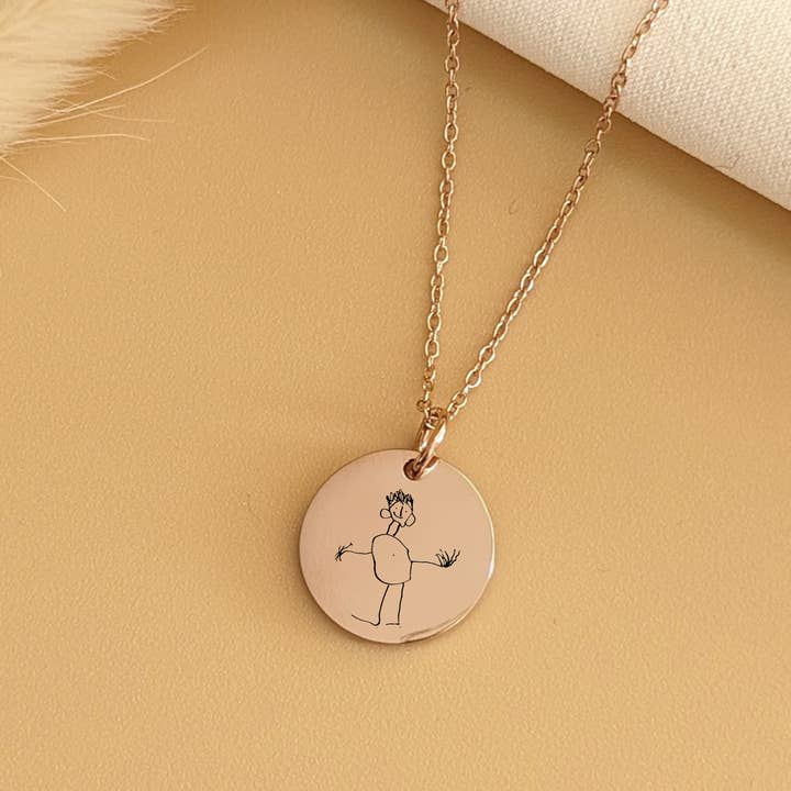 Bliche - Wholesale Pendant/Charm Necklace - Engravable necklace with drawing or message3