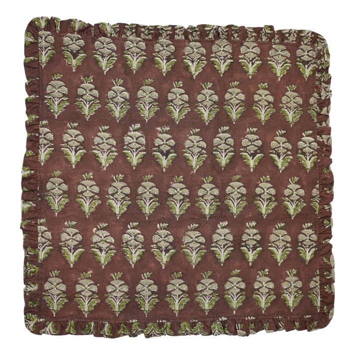 Fabdivine - Wholesale Dinner & Cloth Napkin - Modern Block Printed Table Set Of 4 Frill Napkin - Mor Mukut