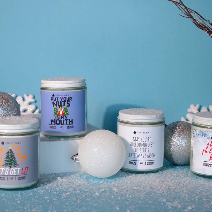 Funny Flames Candle Co - Les Creme - Wholesale Jar/Filled Candle - Holiday 2025 Best Sellers Collection 9oz Candles59