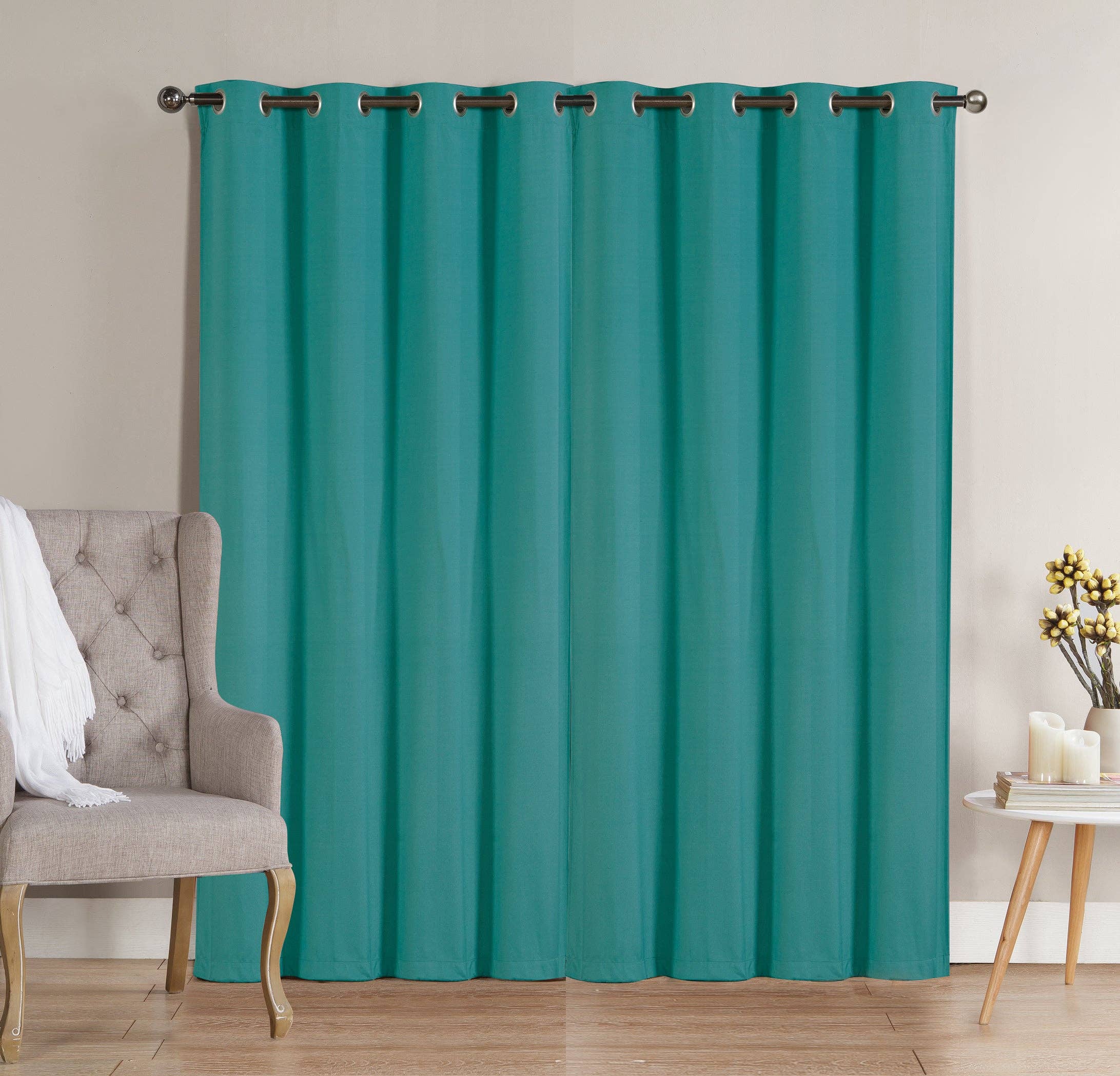 Linen Mart - Wholesale Curtain - Solid Grommet Top Thermal Insulated Blackout Window Curtain22