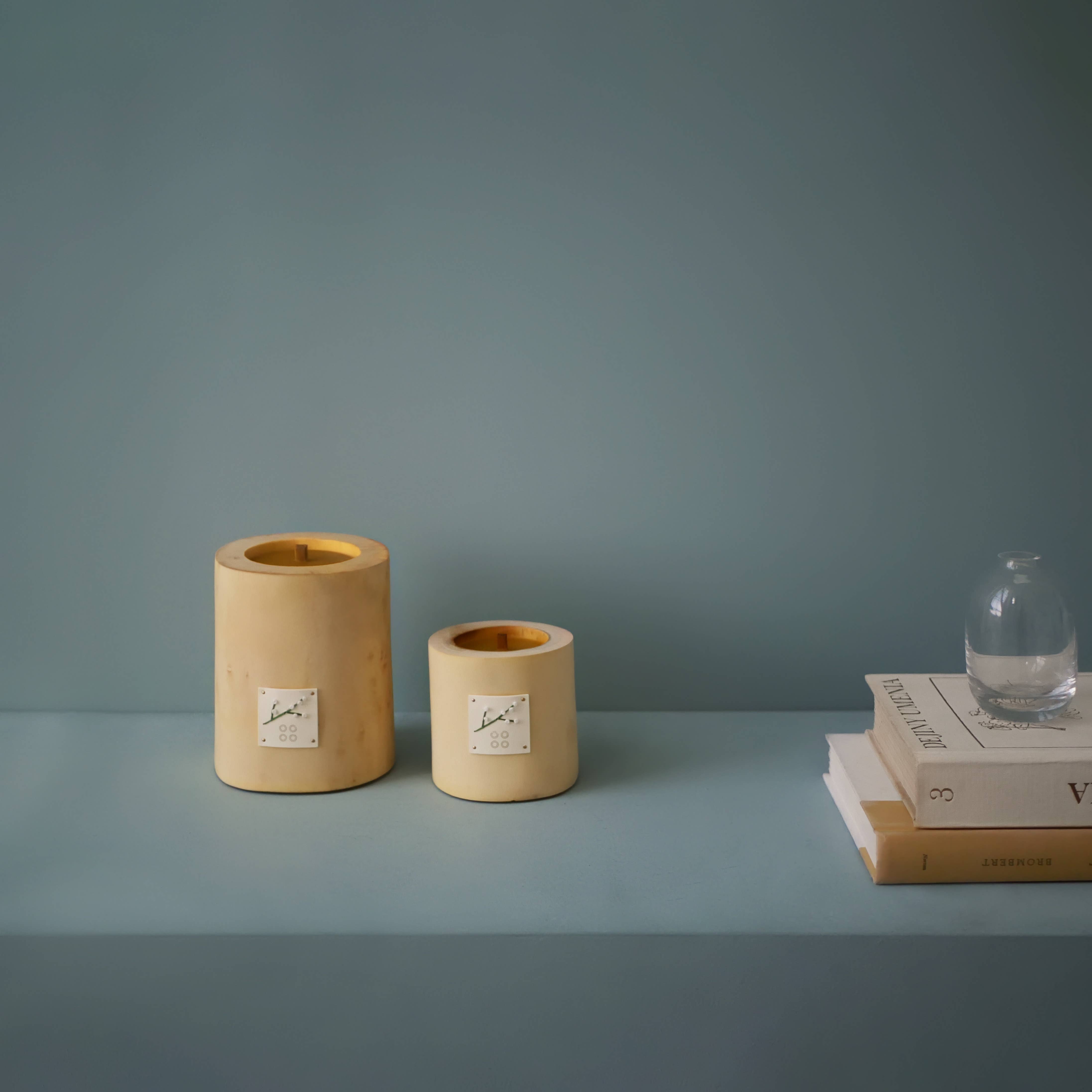 WOOD MOOD - Wholesale Jar/Filled Candle - Blossom Candle Compact | Reusable floral candle in wood4