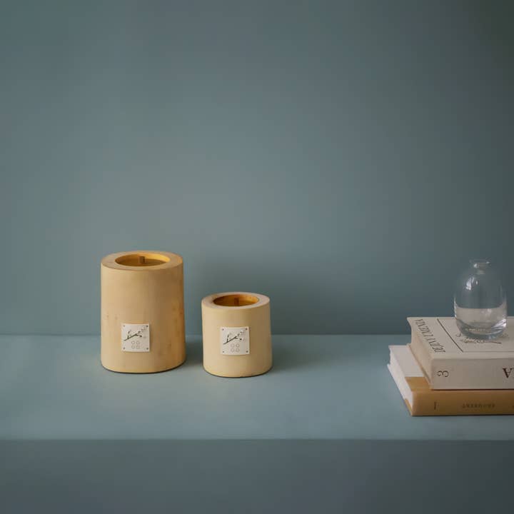 WOOD MOOD - Wholesale Jar/Filled Candle - Blossom Candle Compact | Reusable floral candle in wood4