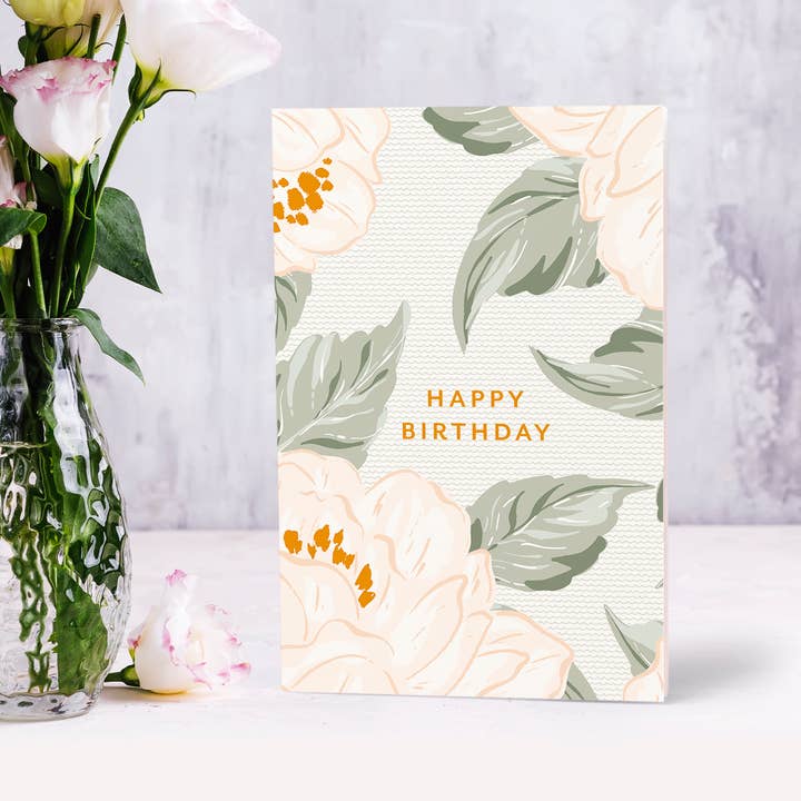 Floral fødselsdagskort for engroshandel hos Gabriela Dachin