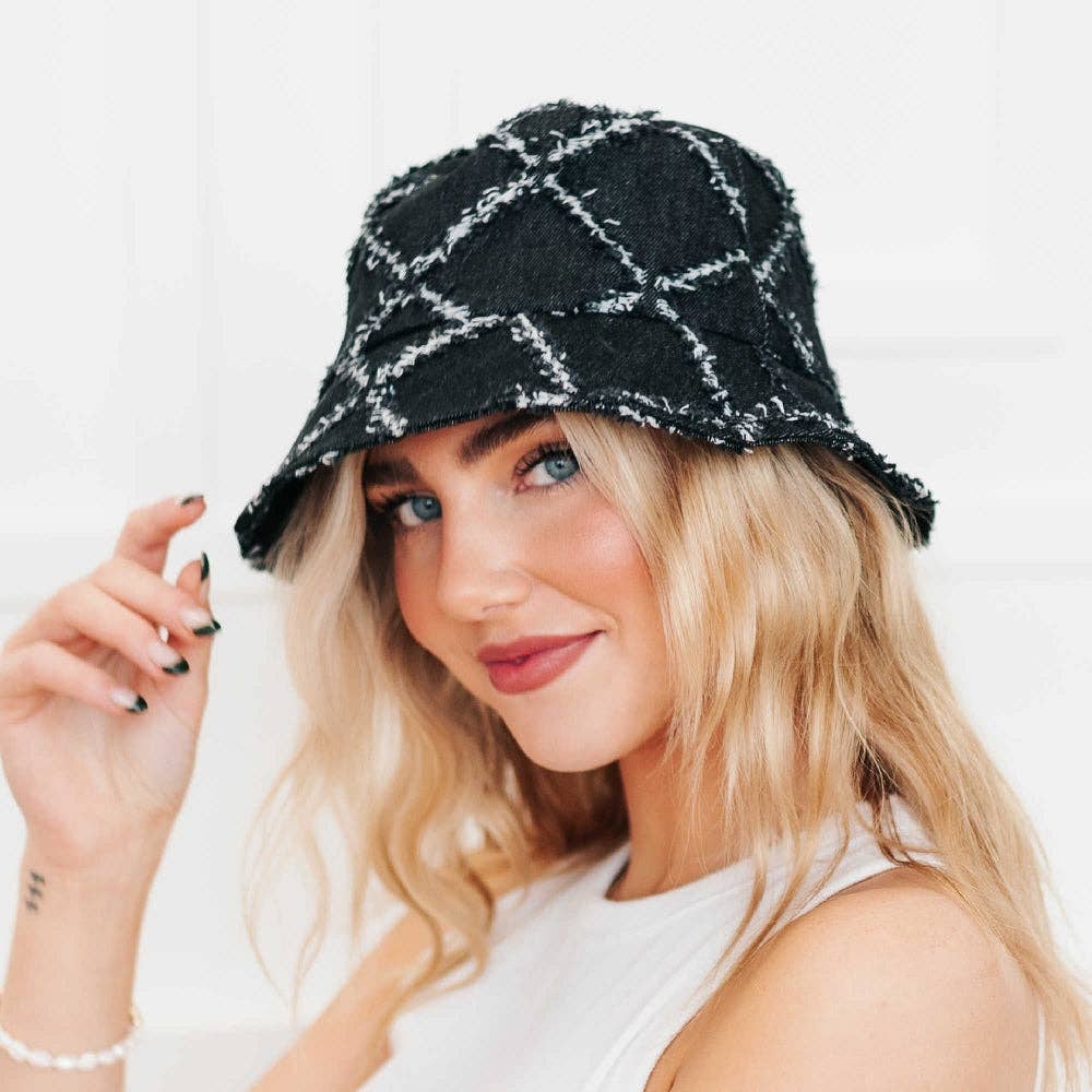 Pretty Simple - Wholesale Bucket Hat - Women's - Diamond Print Bucket Hat Wholesale2
