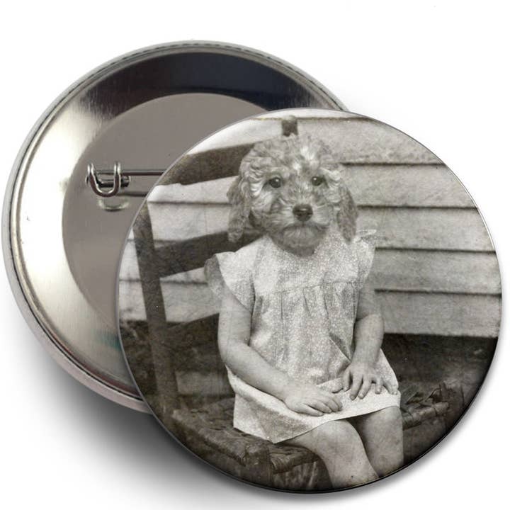 The Wild Oddisorium - Wholesale Lapel Pin/Button - Dog Buttons, Pins, Badges, POS, Funny Dogs in Clothes, Cute26