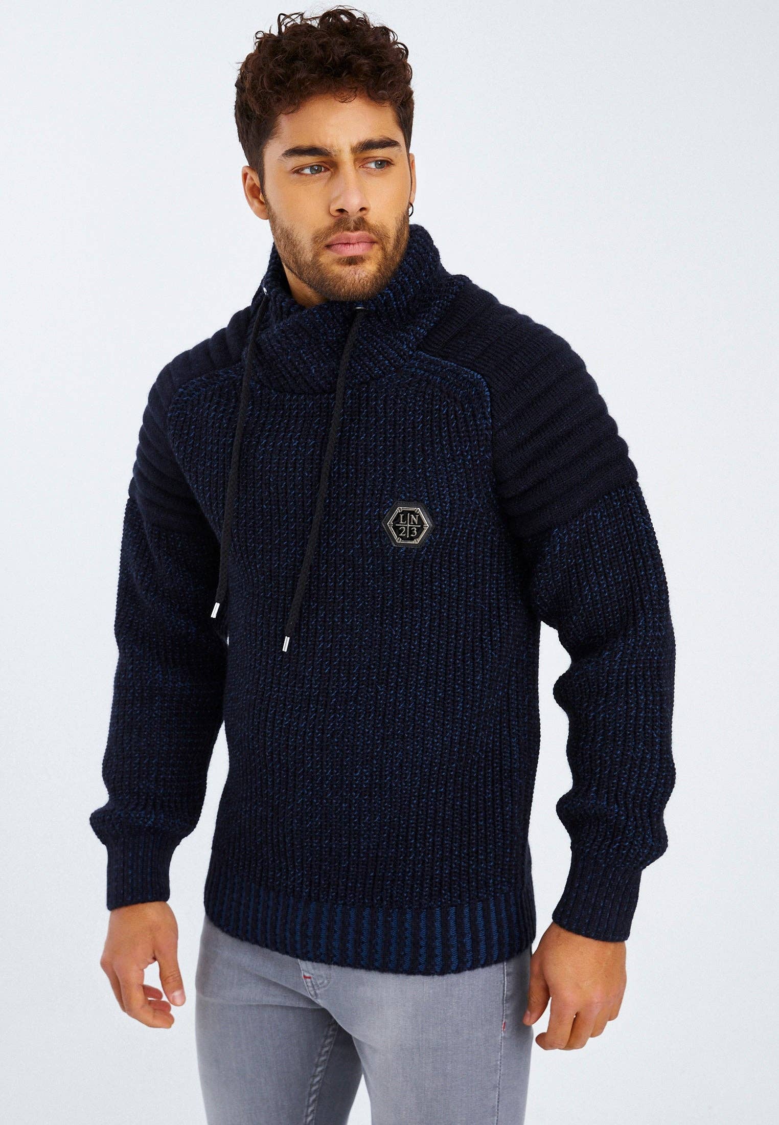 Leif Nelson GmbH - Wholesale Knit Sweater - Men's - Men's Knit Sweater Chunky Knit Shawl Collar LN-52350