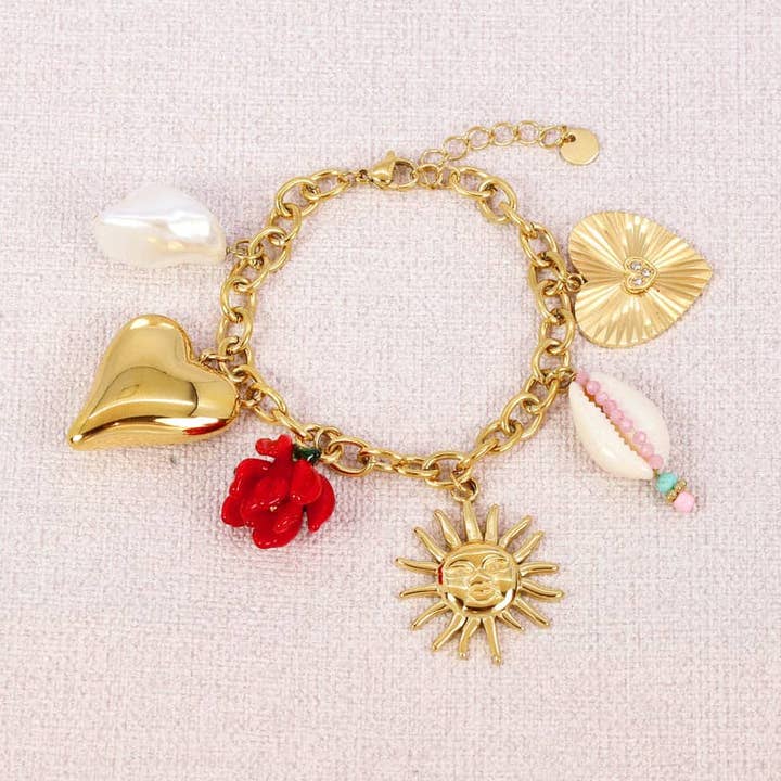 Prinia steel bracelet for wholesale by Les Cleias