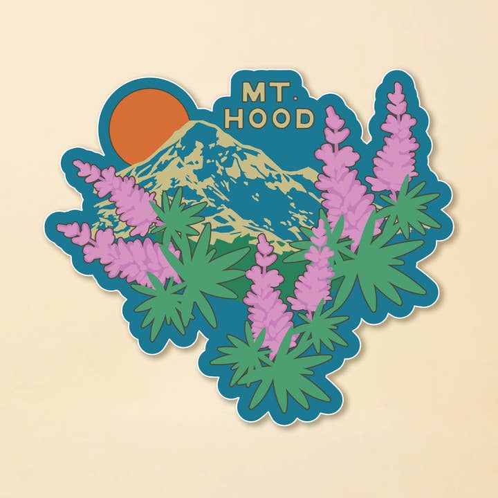 Mt. Hood Lupine Sticker for wholesale by Tender Loving Empire