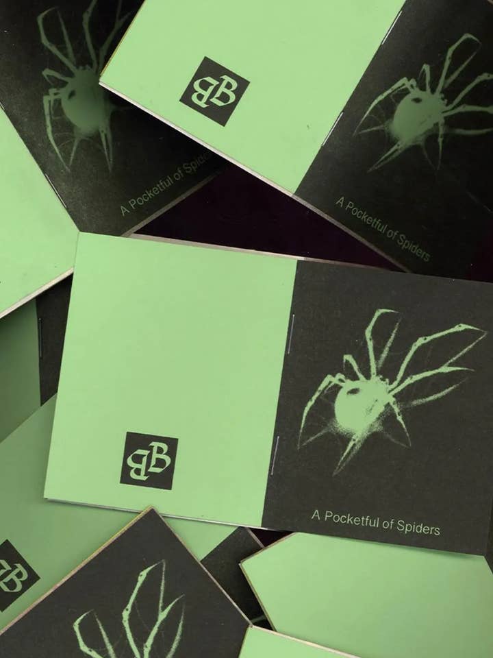 A Pocketful of Spiders • Risograph Printed Mini Zine for wholesale by Back of Beyond Press