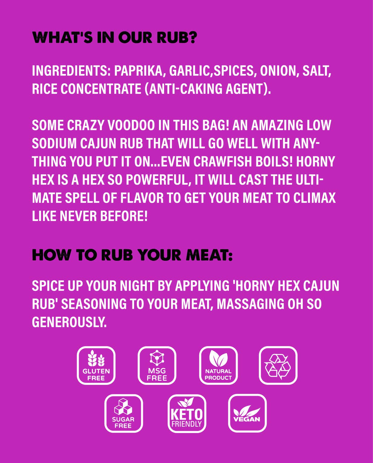 MSH NATION - Wholesale Rub - Horny Hex Cajun RUB2