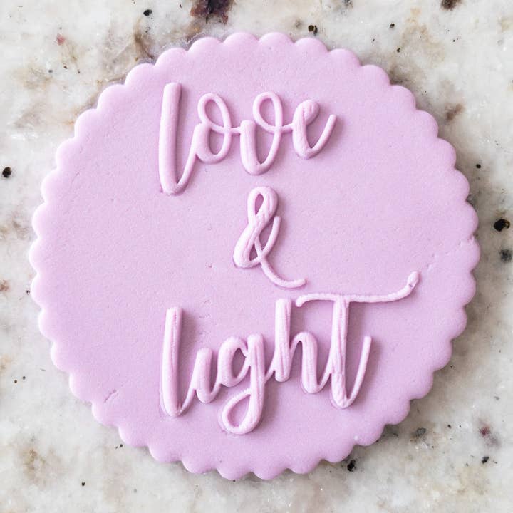 Love & Light PopUp Embosser-Stempel für Plätzchen und Kekse für den Großhandel von Cut Bake Stamp