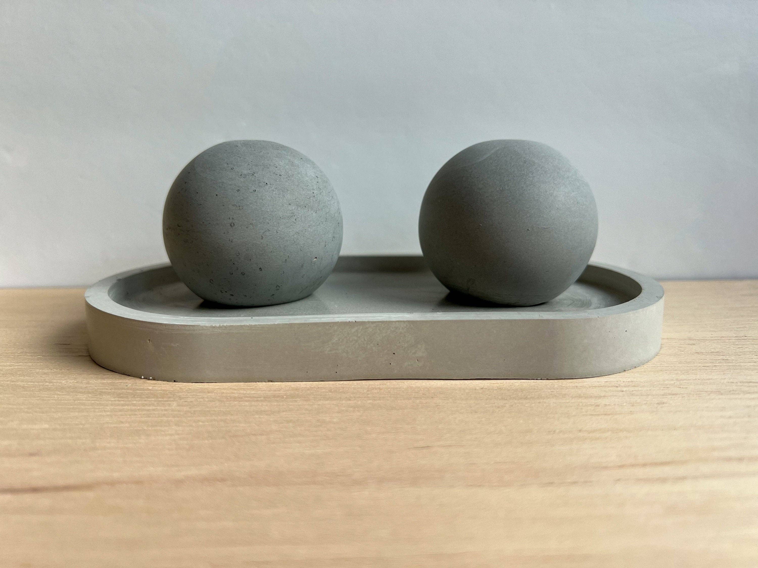 Minimal Loot Design - Wholesale Paper Weight - Concrete Paper Weight Sphere - 2.24"2