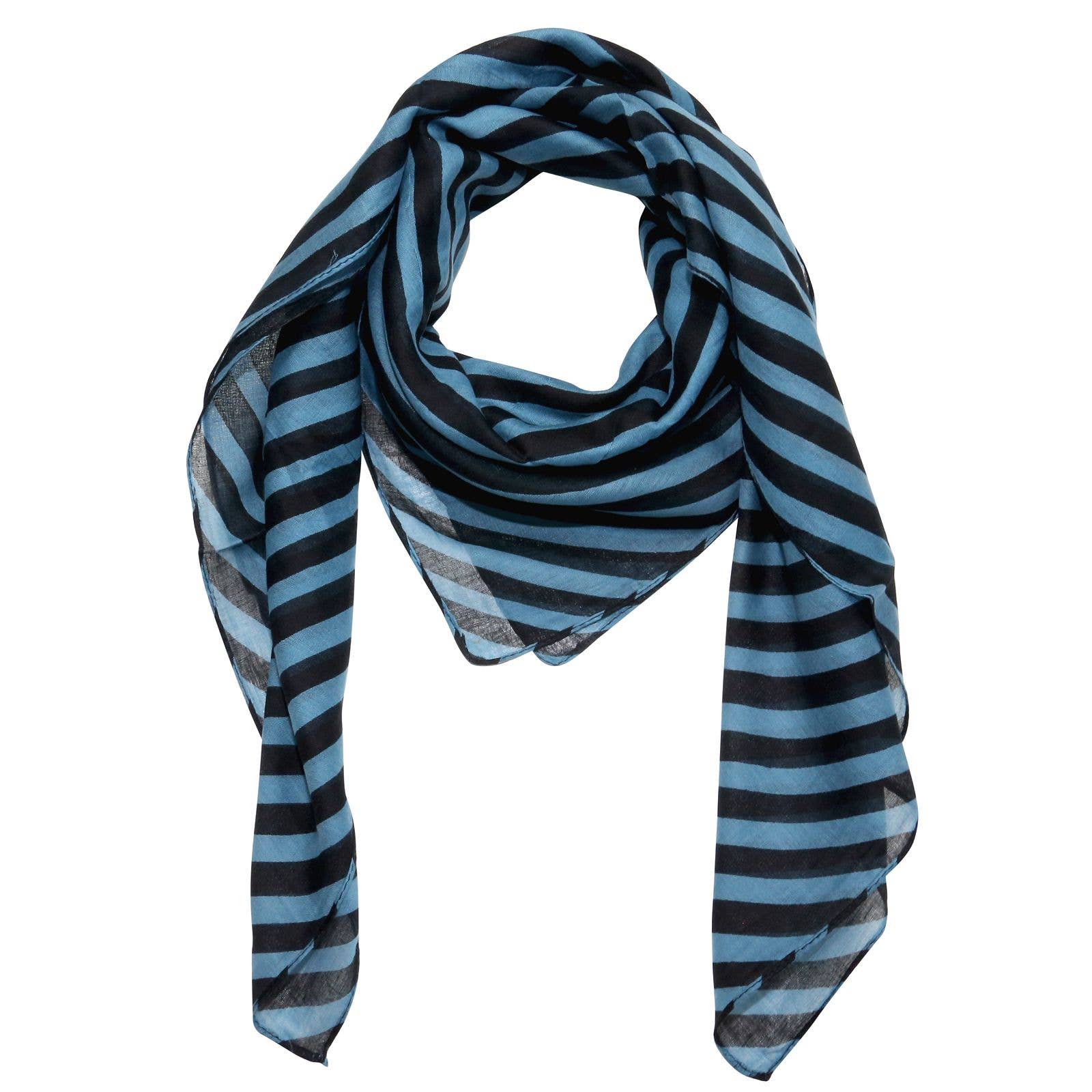 Tribal Trade GmbH - Vendita all'ingrosso Sciarpa - Unisex - Anello di stoffa di cotone blu quadrato0