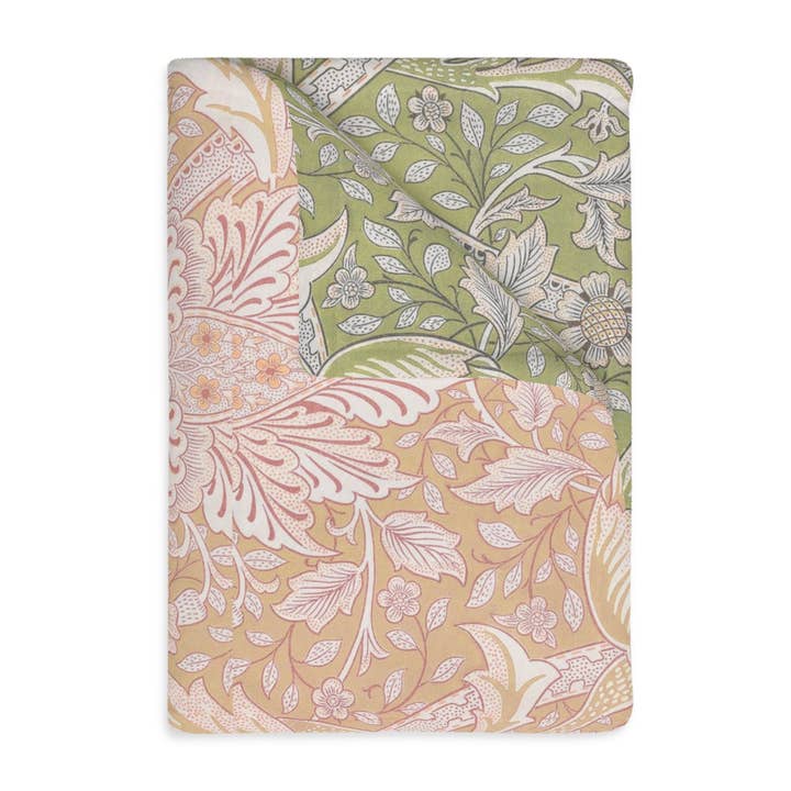 Cobertor de Veludo Luxuoso Minky (Impressão em ambos os lados) inspirado por William Morris - Coleção Windrush - Caminho / Riacho por atacado de Willy Morris Home Emporium
